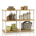 thumbnail image 3 of Furinno Rata 4 x 2 Industrial Multipurpose Flat Base Shelf Display Rack with Metal Frame, Marble White, 3 of 7