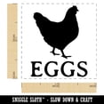 thumbnail image 2 of Eggs Text with Chicken Farm Self-Inking Rubber Stamp Ink Stamper - Black Ink - Small 1 Inch, 2 of 7