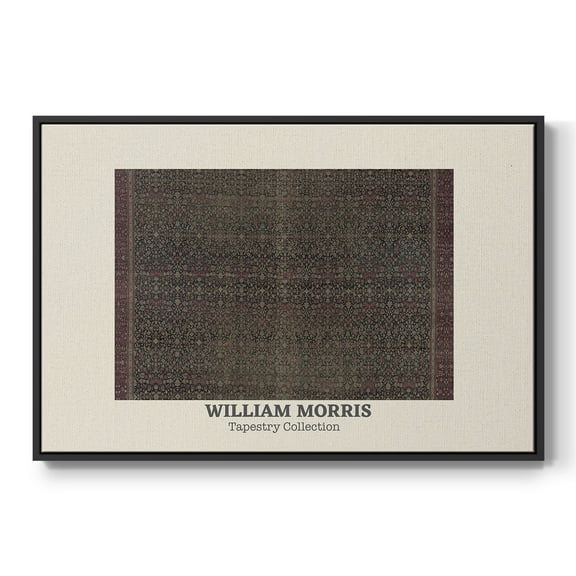 Vintage Abstract Print-L Framed in Black Wood Gallery Wrapped Canvas 17 in. x 25 in.