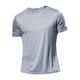 thumbnail image 1 of Camiseta deportiva de manga corta holgada de seda helada para hombre, de secado rápido, tallas grandes, camiseta informal, fresca y transpirable, de manga corta., 1 of 7