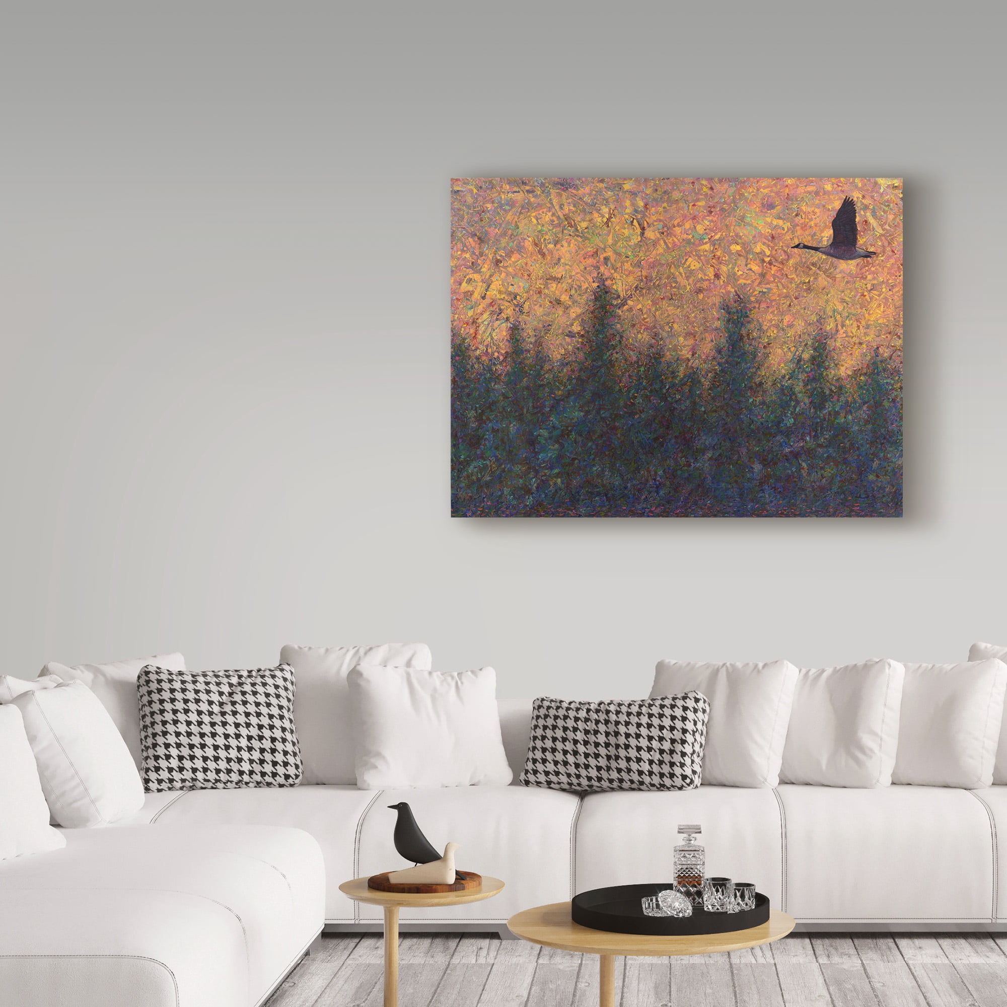 Trademark Fine Art 'Solitary Goose' Canvas Art by James W. Johnson