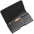 thumbnail image 4 of De-Bin iPhone 12 Pro Holster Case Belt Holder Case Belt Carrying Pouch with Belt Clip and Belt Loops Built-in Convenient ID Card Slot for Apple iPhone 12 Pro/ 12  (Fits Phone w/Regular Case on) Black, 4 of 5
