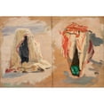 thumbnail image 2 of Otto Friedrich 18x14 Black Ornate Wood Framed Double Matted Museum Art Print Titled - Draperiest Studies from Tunis (1891-1892), 2 of 5