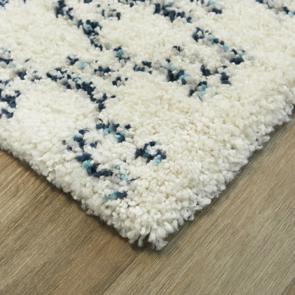 Mendieta Checkered Shag Area Rug