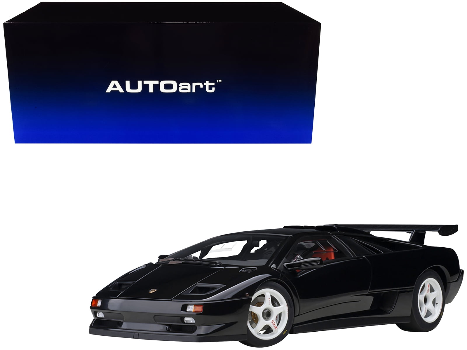 Diecast Lamborghini Diablo SV-R Deep Black 1/18 Model Car by Diecast Lamborghini Diablo SV-R Deep Black 1/18 Model Car by