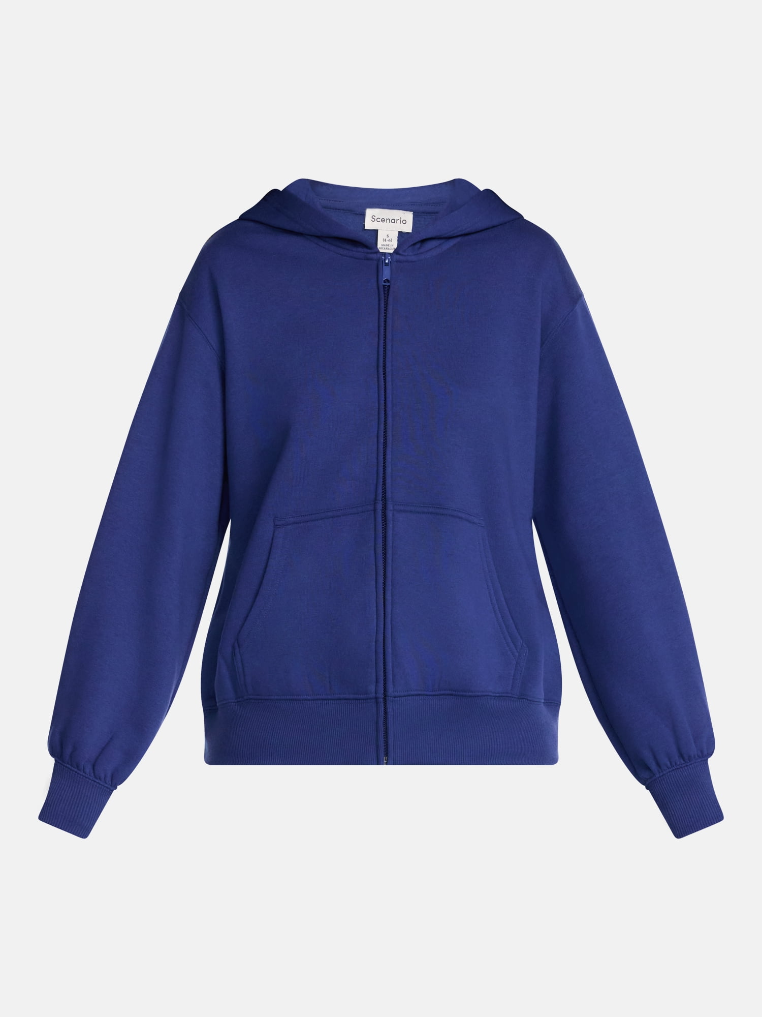 Scenario Women's and Women's Plus Zip Front Fleece Hoodie Jacket, Sizes XS-4X