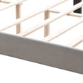 thumbnail image 6 of Queen Size Bed With Gray Velvet Upholstery, Button Detail, Robust Wood Slats, Quick Assembly Upholstered Bed, Accent, Slat Support,, 6 of 6