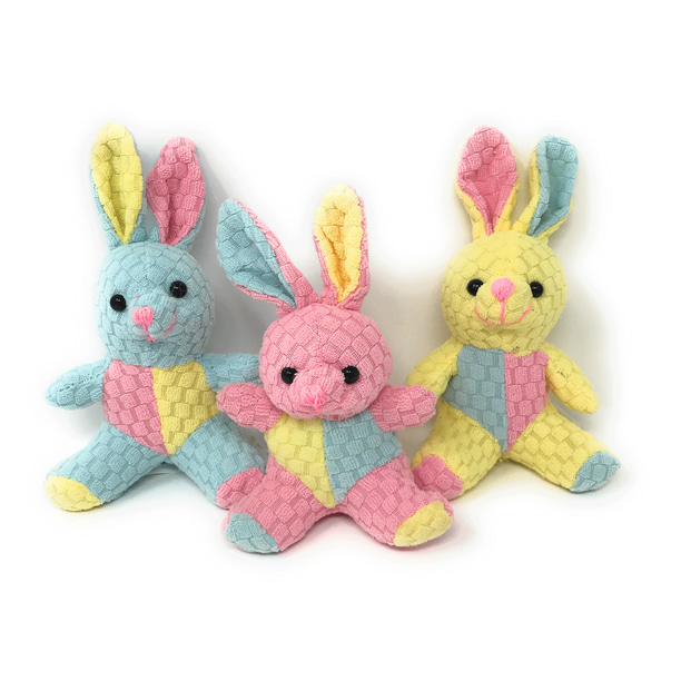 Pastel Easter Honeycomb Stuffed Bunnies Plush Stuffed Animals, Set of 3 ...