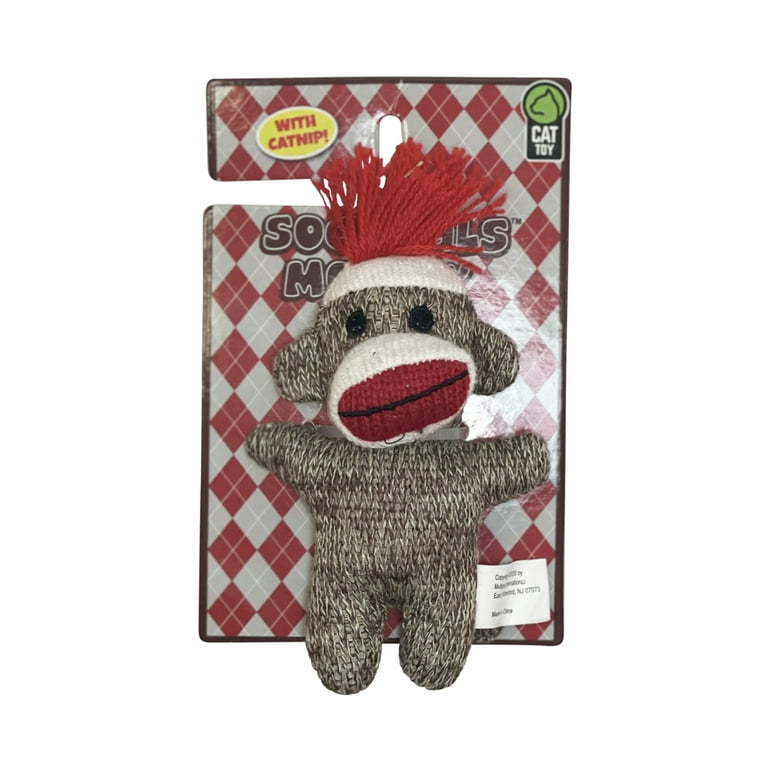 Sock monkey cat sales toy