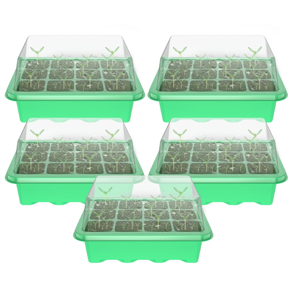 40 X 5 Cell Full Size Seed Tray Inserts Plug Trays Bedding plant Packs Plastic 