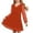 Orange, variant on XEGLSBU Girls Dresses Size 5-8 Girls' Dress Long Sleeved V Neck Dress Party Dress Children's Dress Performance Dress 7 13 Years Old Red Size 9-10 Years