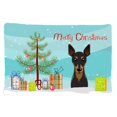 thumbnail image 1 of Carolines Treasures BB1612PILLOWCASE Christmas Tree & Min Pin Fabric Standard Pillowcase, 1 of 2