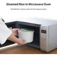 thumbnail image 6 of Microwave Rice Cooker, Dingrich 2L Microwave Rice Cooker Set with Rice Spoon Lid Strainer Steaming Pot Rice Cooke for Home Meal Prep Cooker (Green), 6 of 10