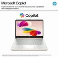 thumbnail image 4 of HP 14" Student Business Laptop Computer - 1-Year Microsoft Office 365 & Windows 11 Pro • 16GB RAM • 128GB UFS & 256GB Extend Micro SD • Intel 4-Core Processor • HD Display (Rose Gold), 4 of 7