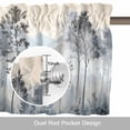 thumbnail image 6 of Watercolor Forest Kitchen Curtain Valances for Windows Farmhouse Short Curtains, Vintage Mountain Branches Tree Rod Pocket Valance Curtain for Bedroom Cafe Living Room 60"x18", 6 of 8