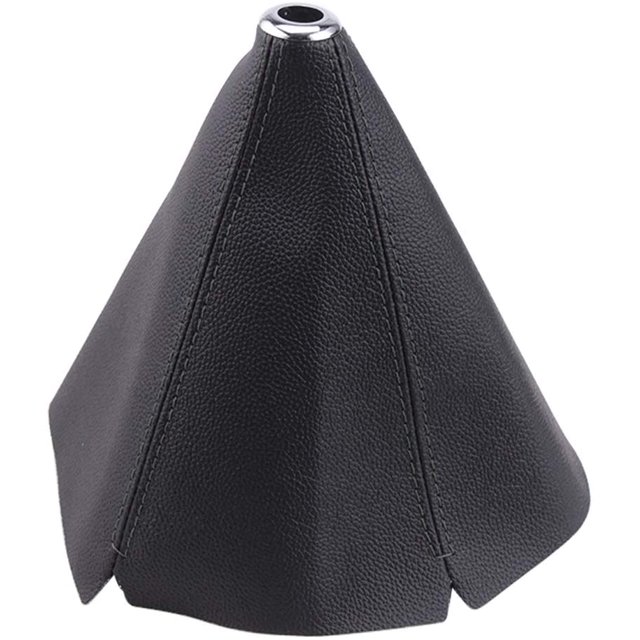 RASTP PU Cuir Shift Boot Imperméabilise Bouton de Changement de Vitesse Crique de Poussière Universel pour Manuel / Automatique avec Coutures Rouges, Noir
