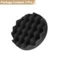 thumbnail image 3 of Uxcell 3pcs Buffing Sponge Pads 5" Polishing Wheel Waffle Finishing Grip Pad Car Buffer Polisher with Hook and Loop Back for Car Detailing Polishing Waxing, Black, 3 of 7