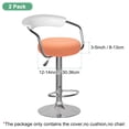 thumbnail image 3 of Uxcell 2-Pack Fundas Redondas para Taburetes de Bar, para Fundas de Asiento de Malla de Poliéster de 12-14 Pulgadas con Bandas Elásticas [Naranja Amarillo], 3 of 7