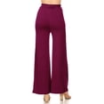 thumbnail image 3 of Women's Solid Casual Stretch Knit Elastic Waist tie Belt Wide Leg Pants, 3 of 3