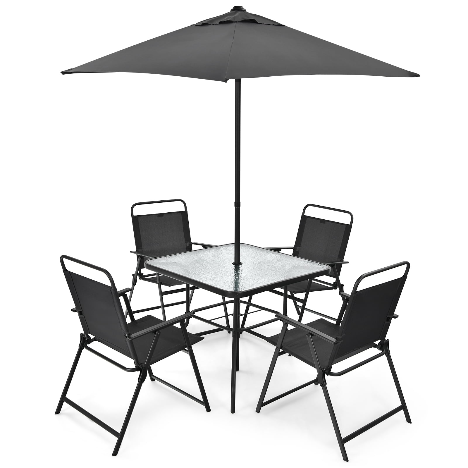 Patiojoy 6Piece Patio Dinning Sets Garden Table Set Outdoor Folding