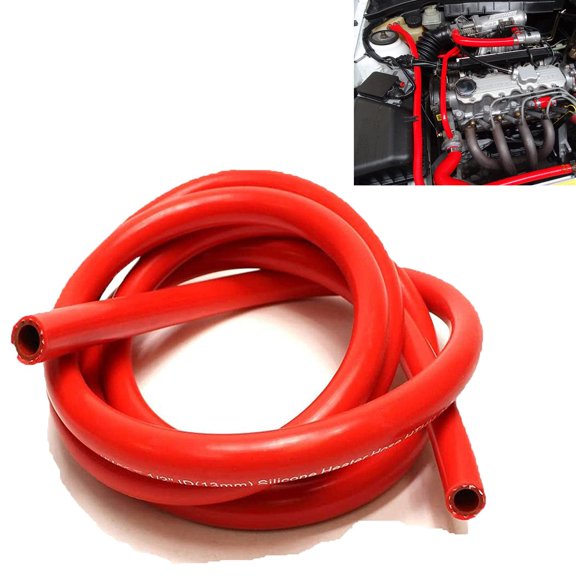 1FT Per Order 10mm 3-8" RED Vacuum Silicone Hose Racing Line Pipe Tube