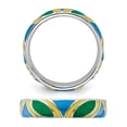 thumbnail image 4 of Bague Émaillée Multicolore Polie Argent Sterling, 4 of 4