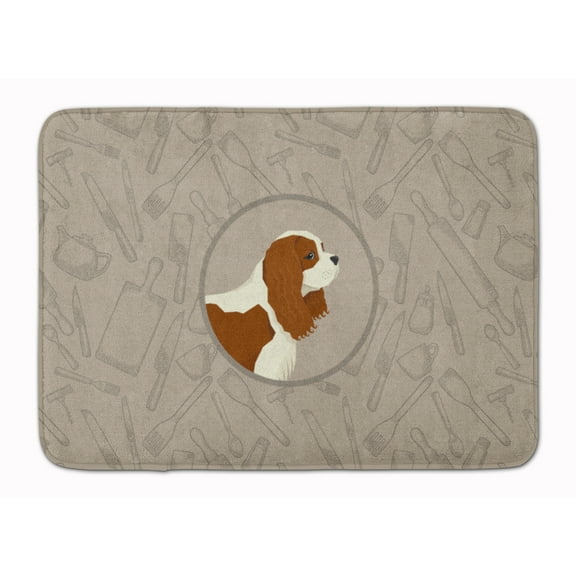 Cavalier Spaniel In the Kitchen Machine Washable Memory Foam Mat