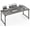 Grey, variant on Yunmu Furniture Computer Desk, 86.6 Inch Home Office Desk | Gaming Writing Work from Home Study Desk, Large Legroom, Sturdy Metal Frame, Modern Simple, Rustic Brown