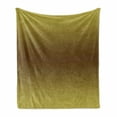 thumbnail image 1 of Ombre Soft Flannel Fleece Blanket, Vintage Old Yellow Retro Richness Inspired Themed Design Digital Artwork Print, Cozy Plush for Indoor and Outdoor Use, 70" x 90", Mustard and Brown, by Ambesonne, 1 of 6