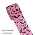 thumbnail image 6 of syligr Halloween Pink Ribbon for Wreath Decor and Gift Wrapping, 15 FT, Spooky Faux Linen with Ghost/Bat Partten, DIY Craft Decoration, Fall Party Supply, 5 Yards, 6 of 6