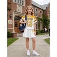 thumbnail image 4 of PureChapter Girls Clothing Sets Color Block Short Sleeve T-Shirt & Pleated Skirt 2 Piece Back to School Outfit for Kids 7-14, 4 of 7
