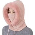 thumbnail image 1 of 2in 1 Winter Hat Knitted Hat Warm Hat Circle Scarf Set Balaclava Winter Knit Hat with Fleece Lining for Women Windproof Hat Cold Protection Ski Hat 56-60CM, 1 of 4