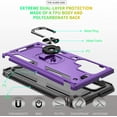 thumbnail image 3 of Galaxy S22 Ultra Case, Samsung S22 Ultra Case with HD Screen Protector, [Military-Grade] Magnetic Ring Holder Kickstand Shockproof Protective Phone Case for Samsung Galaxy S22 Ultra, Purple, 3 of 7
