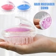 thumbnail image 4 of Head Scalp Massage Shampoo Brush Silicone Hair Massager Comb Promote Hair Growth Artifact Purple, 4 of 5