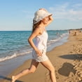 thumbnail image 7 of Women Foldable Bowknot Wide Brim Sun Hat, 360° UV Protection Breathable Cap, Lightweight Travel Beach Summer Headwear (Beige), 7 of 7