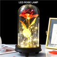thumbnail image 2 of Base De Madera De Cúpula De Cristal De Rosa Roja Para Regalos De San Valentín Lámparas De Rosa Led Navidad Minnieouse HA020725-00, 2 of 7