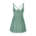 thumbnail image 7 of UVEASISHA Summer Jumpsuits for Women Sleeveless One Piece Workout Rompers Dress Casual Backless Golf Athletic Outfits with Pockets Mint Green XL, 7 of 7
