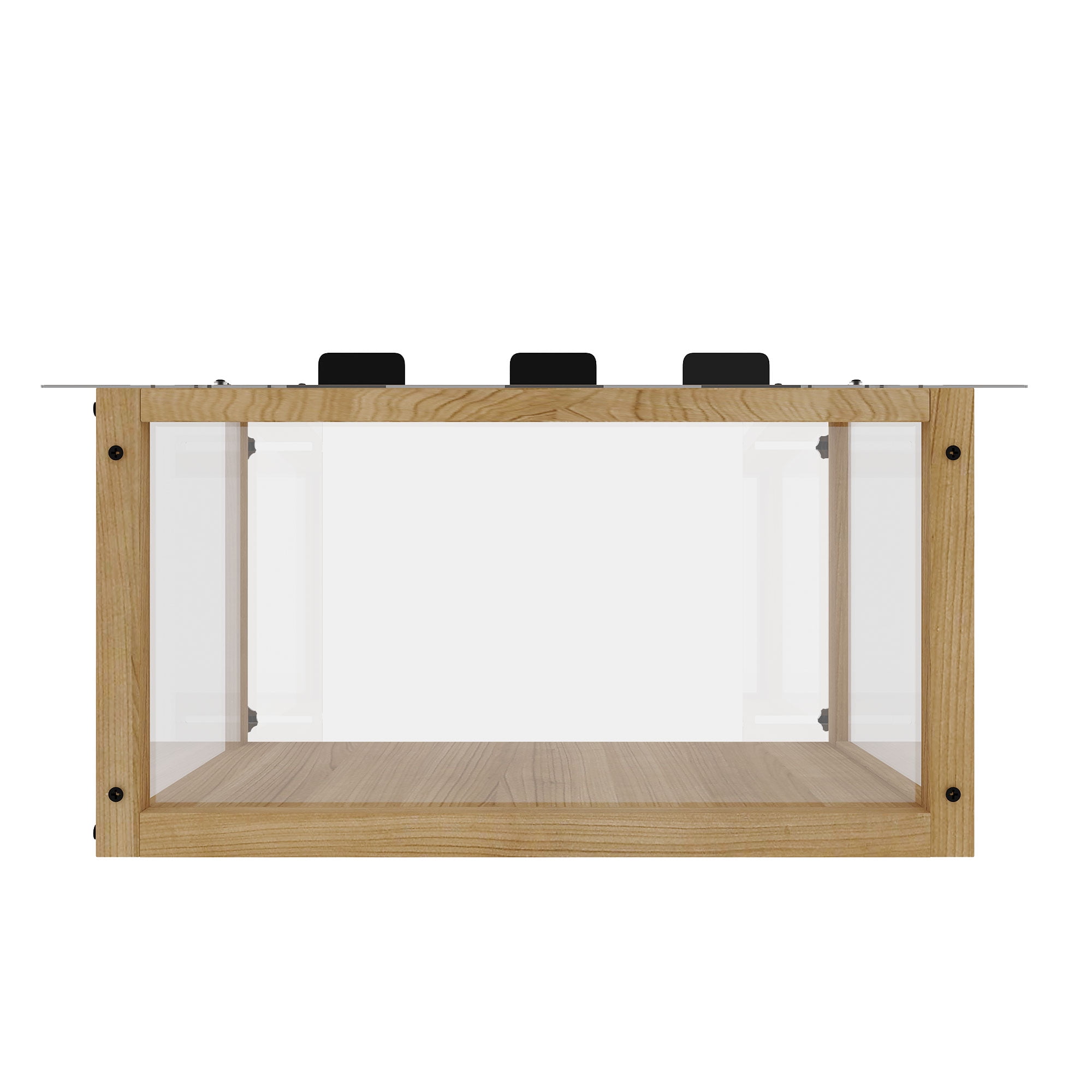 Outdoor Window Catio for Indoor Cats, Solid Wood Cat Window Perch with Acrylic Panels & Waterproof Roof, 360 °   View Birdwatching Box for Single Hung Windows 24-35in, Easy Assembly