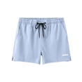 thumbnail image 4 of TANBOM Men's Stylish Polyester Three Beach Shorts Lightweight Breathable Comfortable Adjustable Drawstring Blue L, 4 of 5
