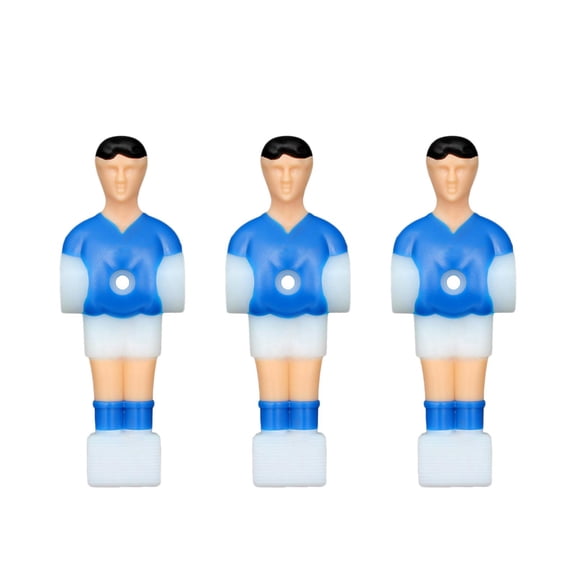 3 figuras de jugadores de fútbol de mesa para juego de mesa de fútbol Azul