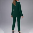 thumbnail image 6 of Pyhlmscde Women's Winter Solid Color Buttoned Slim Fit Cardigan Two Piece Set, Cardigan Sweaters for Women, Cardigan for Women, Fall Outfits for Women, 6 of 6