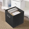 thumbnail image 5 of PinkSheep Collapsible Fabric Cube Storage Bins, 11" Storage Cubes Basket Organizer Bins with Handles for Closet, Black, 6 Pack, 5 of 9