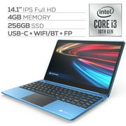 Gateway Notebook Ultra Slim Laptop 14.1" IPS FHD Intel Core i3-1005G1 Up to 3.4GHz 4GB RAM 256GB SSD USB-C FP Reader Webcam HDMI Wi-Fi THX Audio Win 10 S Blue