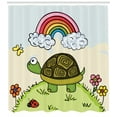 thumbnail image 3 of Ambesonne Turtle Shower Curtain, Cartoon Hill Nature, 69"Wx84"L, Multicolor, 3 of 3