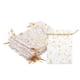 thumbnail image 1 of 100 Pcs 5x7 Inch Bolsas de Organza Impresas con Corazón, Bolsas Transparentes Oro Plata para Regalos de Favor de Navidad, Joyería, Fiesta, Boda, 1 of 7
