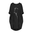 thumbnail image 3 of QIPOPIQ Robes pour Femmes avec Poches Manches Courtes Chandail Ample Imprimé Robe d'Été Mini-Robe Aubaines 2023, 3 of 4