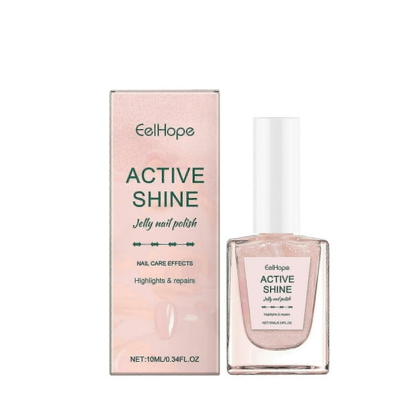 Jelly Nail Polish Clear Pink Water-Based Nail Polish Autumn/Winter Color White Fine Glitter Girl Powder