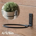 thumbnail image 3 of 1pcs Flower Pot Holder Wall Mounted Plant Holder Ring Iron Flower Planter Hangers Racks for Indoor Balcony Home Garden Yard (6 inches)（Black）, 3 of 6