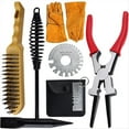 thumbnail image 1 of Juego de 6 Herramientas para Eliminar Escoria de Soldadura, Alicates para Soldadura MIG con Calibre de Espesor de Placa de Metal, Guantes de Soldadura, Calibre de Alambre, 1 of 6