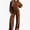 Coffee, variant on ITSAME Girls 2 Piece Knit Cotton Sweater Set Long Sleeve Crewneck Pullover and Wide Leg Pants Outfit Size 7